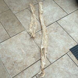 Bundle Of 2 Vintage Lace Trim Hanging Ribbon
